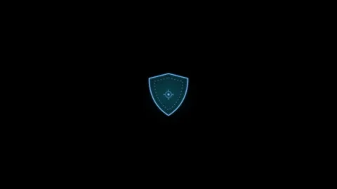 Digital Shield Icon Animation Security Privacy Technology Concept Video stock 342751706