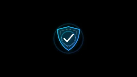 Digital Shield Icon with Checkmark Animation Security Protection Technology.. Video stock 342751578