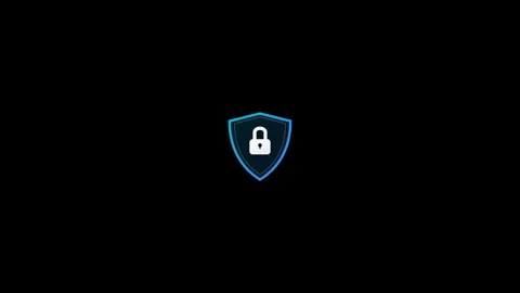 Digital Shield Icon with Lock Symbol Cyber Security and Data Protection Conce Video stock 342751536