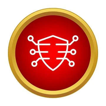 Digital shield protecting network and data privacy イラスト素材