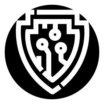 Digital shield protecting network data privacy Stock Illustration