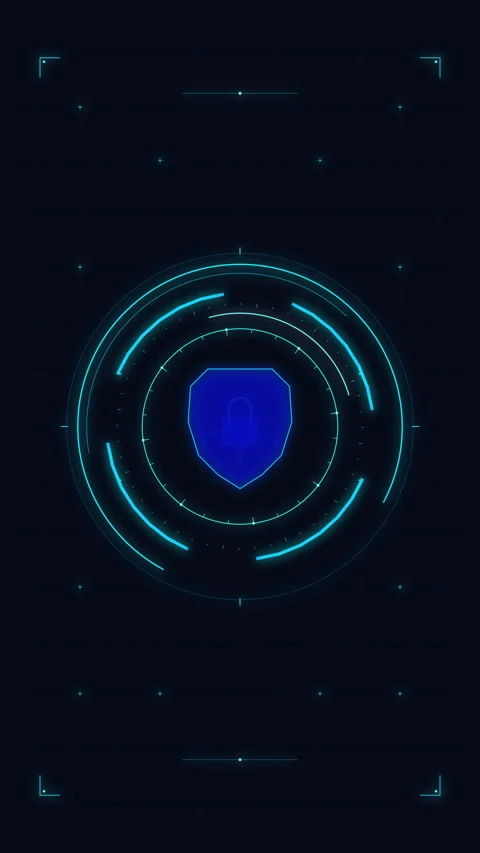 Digital shield security animation, data protection technology Stock Footage 348333407