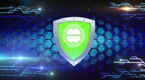 Digital shield.Information security concept. Stock Footage 41449916