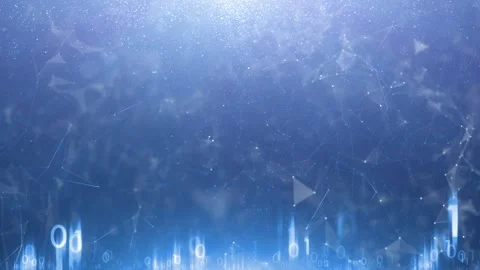Digital shining binary numbers network background Stock Footage 322133175