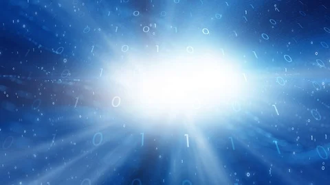 Digital shining computer binary numbers background Video stock 126354423