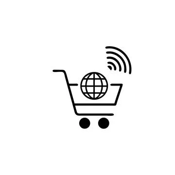 Digital shopping icon Stock Illustration