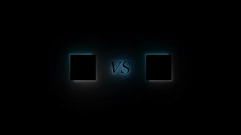 Digital Showdown Between Two Squares Stock Footage 332881908
