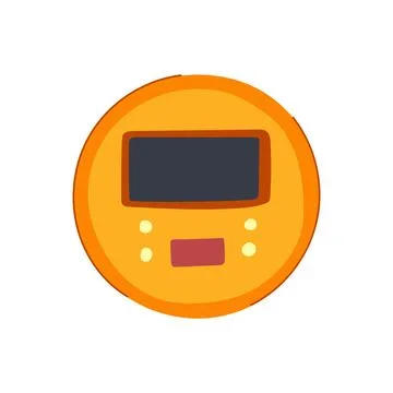 Digital shower timer cartoon vector illustration Stock Illustration