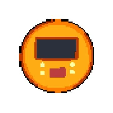 Digital shower timer pixel art vector illustration Stock Illustration