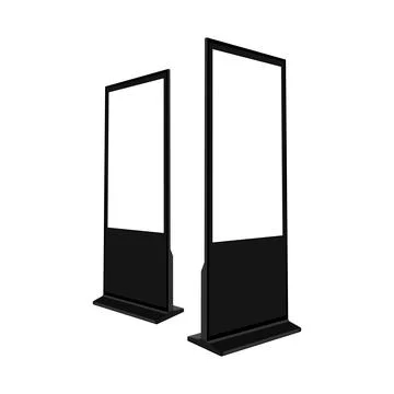 Digital Signage With Blank Screen, Side View Stock Illustration