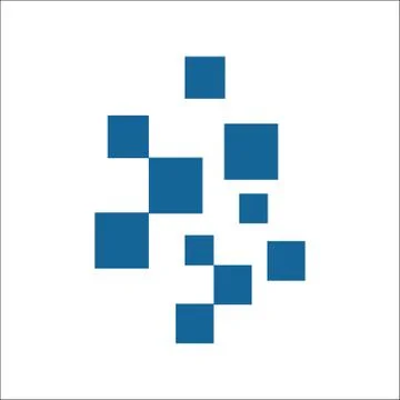 Digital signage pixel icon tech vector logo element illustration 스톡 일러스트