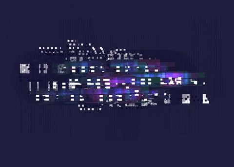 Digital signal error glitch pixel noise abstract background for a poster, cover Stock Illustration