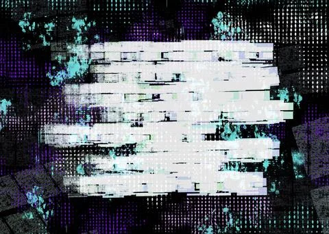 Digital signal error glitch pixel noise abstract background for poster, cover Stock Illustration