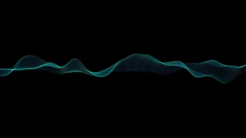 A digital signal in the form of a pulse. Animation of a blue sound wave. Stock Footage 320937004