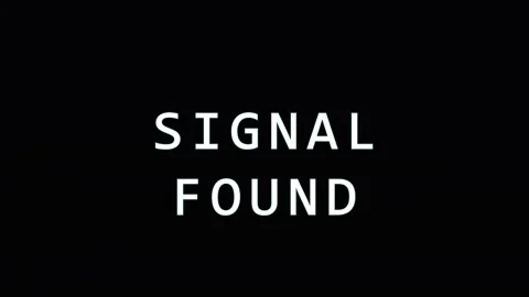 Digital Signal Found with Glitch Effect and Futuristic Neon Lights Video stock 343479916