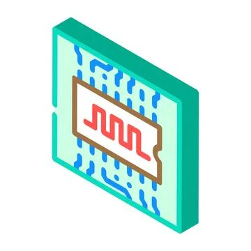 Digital signal path board isometric icon vector illustration Stock Illustration