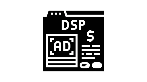 Digital signal processor glyph icon animation 스톡 동영상 164943496