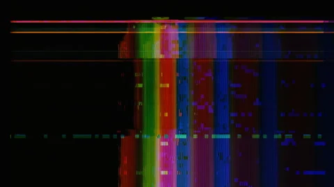 Digital signal showing interference and distortion Stock Footage 292793134