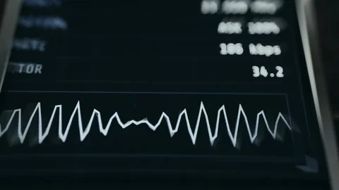 Digital Signal Waveform Analytics - Cinematic Close Up 스톡 동영상 336402894