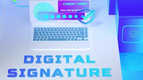 DIGITAL SIGNATURE Stock Footage 267539507