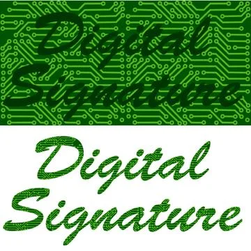 Digital signature Stock Illustration