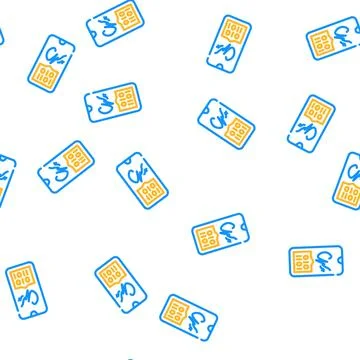 Digital signature vector seamless pattern Illustrazione stock