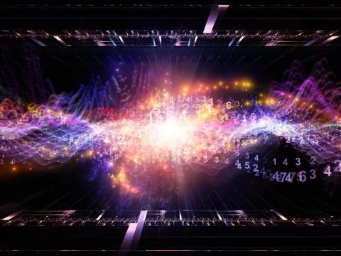 Digital Sine Wave Backdrop Stockillustratie