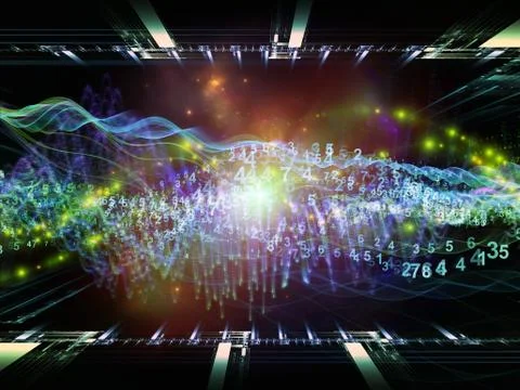 Digital Sine Wave Backdrop Illustrazione stock