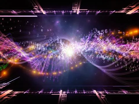 Digital Sine Wave Backdrop Illustrazione stock