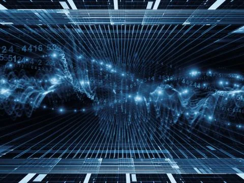 Digital Sine Wave Background Stockillustratie