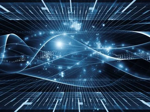 Digital Sine Wave 스톡 일러스트