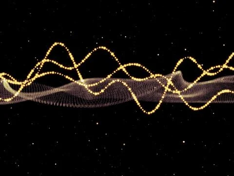 Digital Sine Waves Illustrazione stock