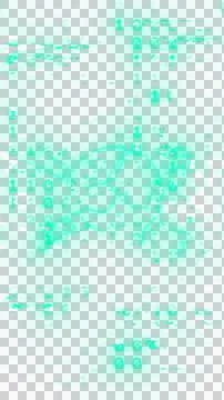 Digital skull glitch data stream abstract element, transparent background. Stockillustratie