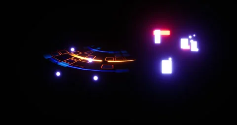 Digital slash effect on black background Stock Footage 317886045