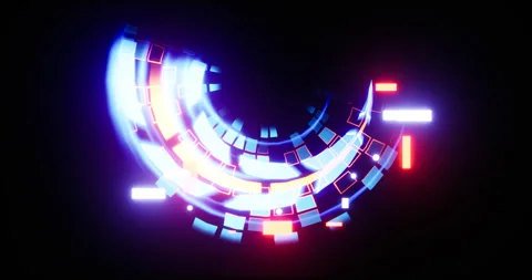 Digital slash effect on black background Stock Footage 317886059