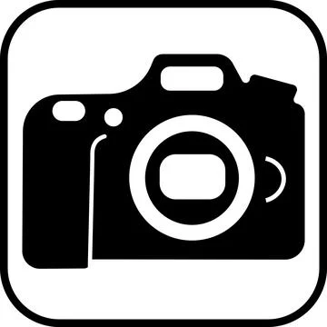 Digital slr camera side view icon Stock Illustration