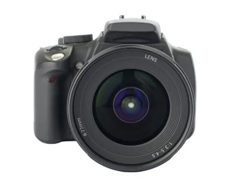 Digital slr isolated on a white background. Stock Photos