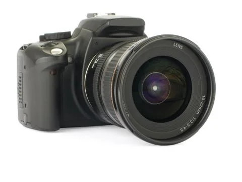 Digital slr isolated on a white background. Stock Photos