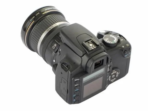 Digital slr isolated on a white background. Stock Photos