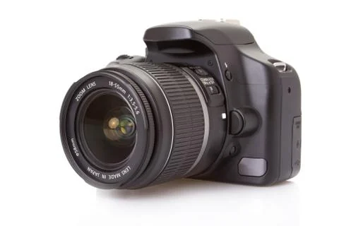Digital slr isolated on a white background. Stock Photos