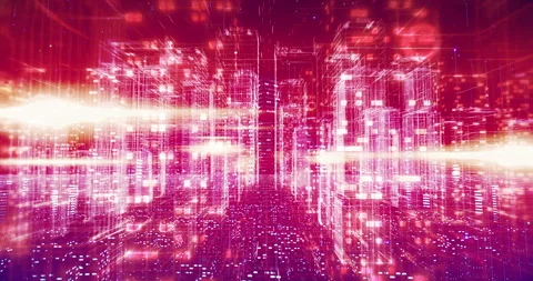 Digital Smart City World Simulation Revealed Inside Laptop. Stock Footage 306655879