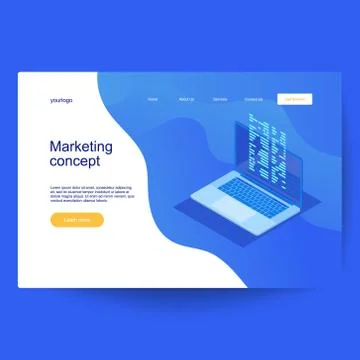 Digital smart contract isometric composition Stock Illustration