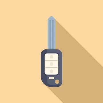 Digital smart key icon flat vector. Security control イラスト素材