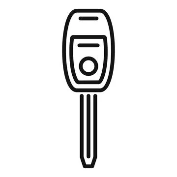 Digital smart key icon outline vector. Activate access Stock Illustration