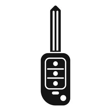 Digital smart key icon simple vector. Security control 스톡 일러스트
