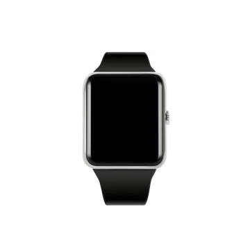 Digital smart watch. LED screen electronic stopwatch. Vector realistic sports Stock Illustration