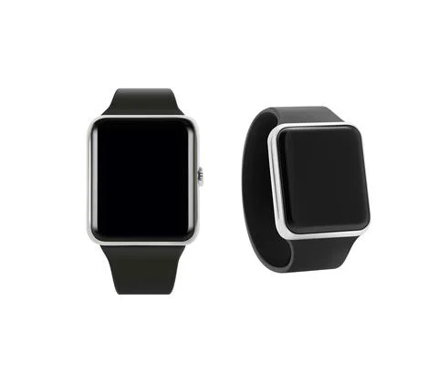 Digital smart watch. LED screen electronic stopwatch. Vector realistic sports Stock Illustration