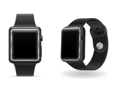 Digital smart watch with touchscreen stock illustration Stock Illustration