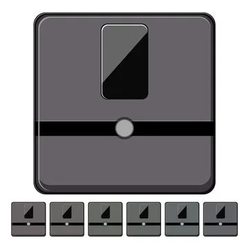 Digital smart weights cartoon vector graphic Stock Illustration