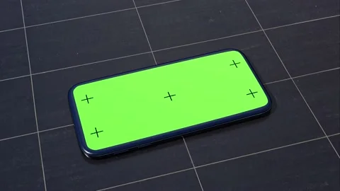 Digital Smartphone with blank green screen. Stock Footage 145146918
